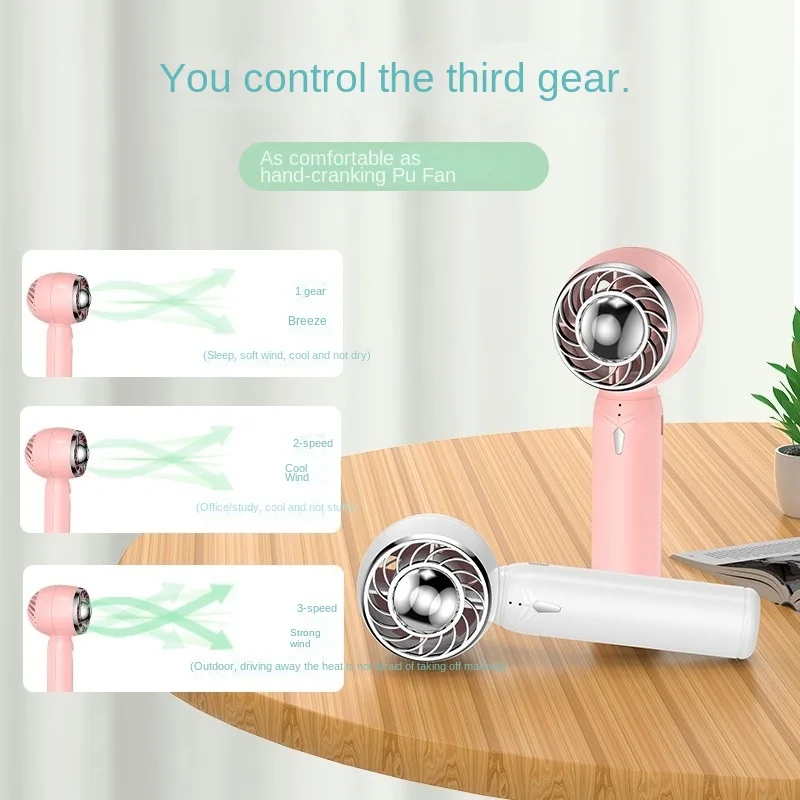 

Mini Portable Fan USB Rechargeable Cooling Handheld Fan Three Speed Adjustable Electric Fan small fan personal Bladeless fan