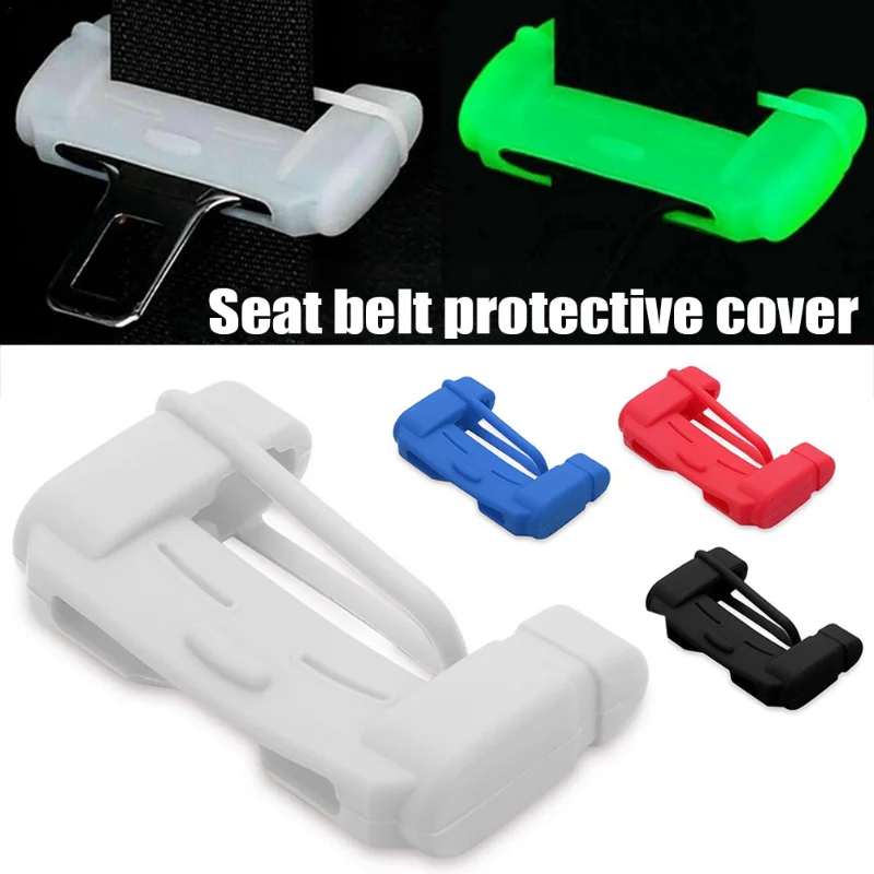 

Universal Car Seat Belt Silicone Protector Anti-collision Protective Buckle Coverauto Interior Safety Belt Accessories