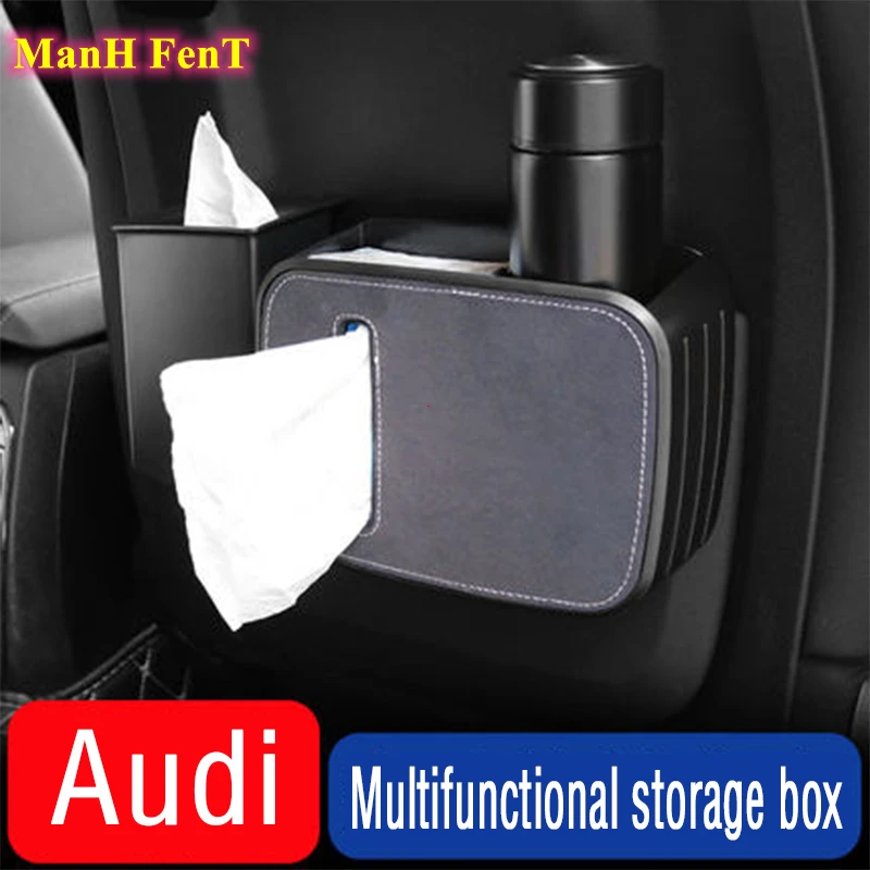 

Коробка для хранения для Audi A3 A4 Q5 A6 Q2 Q3 Q5, Модифицированная декоративная коробка для хранения салфеток на заднее сиденье автомобиля