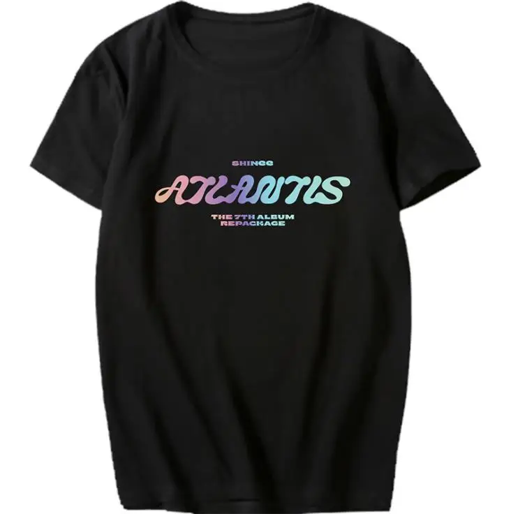 

Summer Kpop Shinee Album Atlantis Same Printing O Neck Short Sleeve T Shirt Summer Unisex Fashion K-pop T-shirt 9 Colors