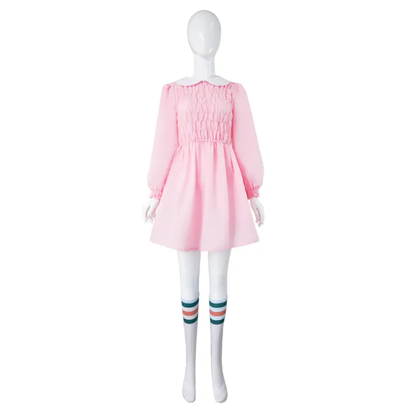 Halloween Eleven Cosplay Costume Adult Women Pink Dress Suits Carnival Party Cosplay Costume