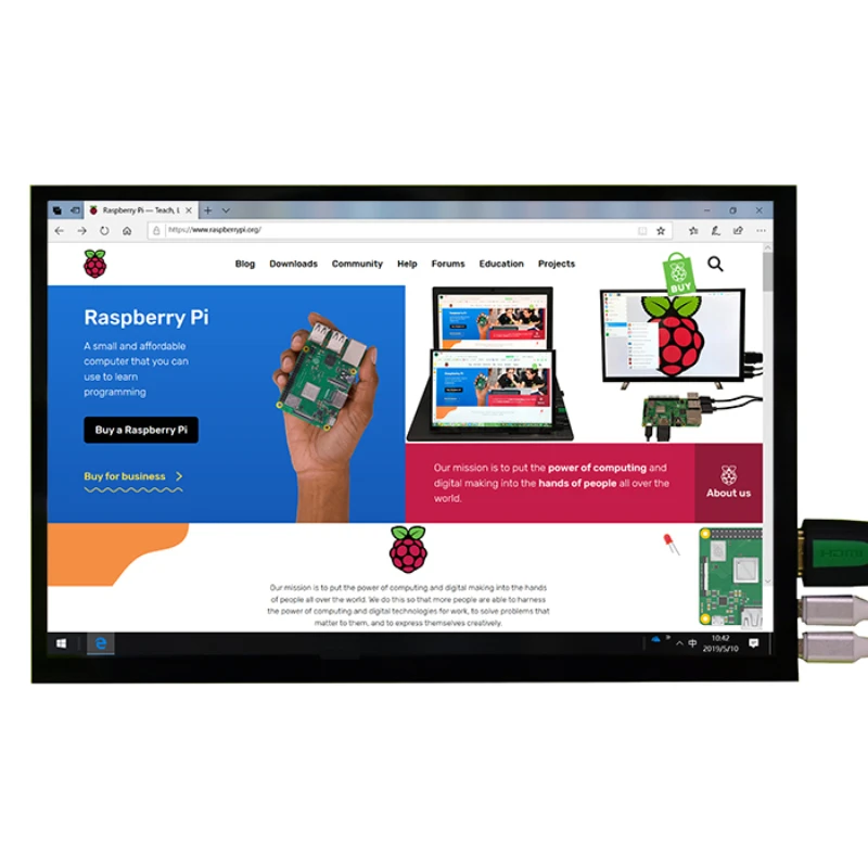 

New 10.1 inch 1280x800 IPS LCD Display Monitor with Capacitive Touch Screen for Raspberry Pi 4B 3B+ Windows Android