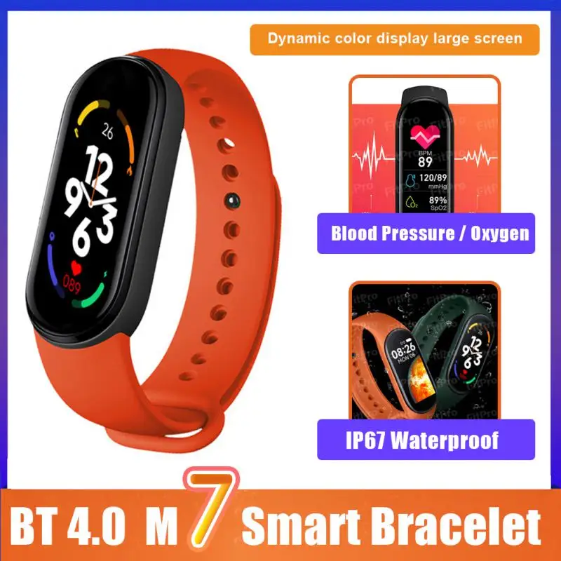 

M7 Smart Band Pedometer IP67 Waterproof Sport Smart Watch Blood Pressure Heart Rate Monitor Fitness Bracelet For Android IOS