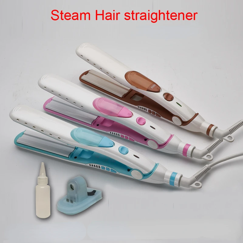 

Professional Steam Hair Straightener Ceramic Vapor Hair Flat Iron Seam Hair Straightening Iron Curler Steamer Hair Styling Tool