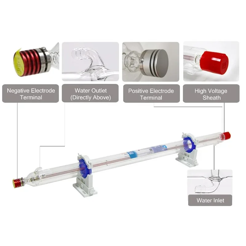 Лучший производитель Yongli 75 Вт 90 100 130 150 Co2 стеклянная лазерная трубка с