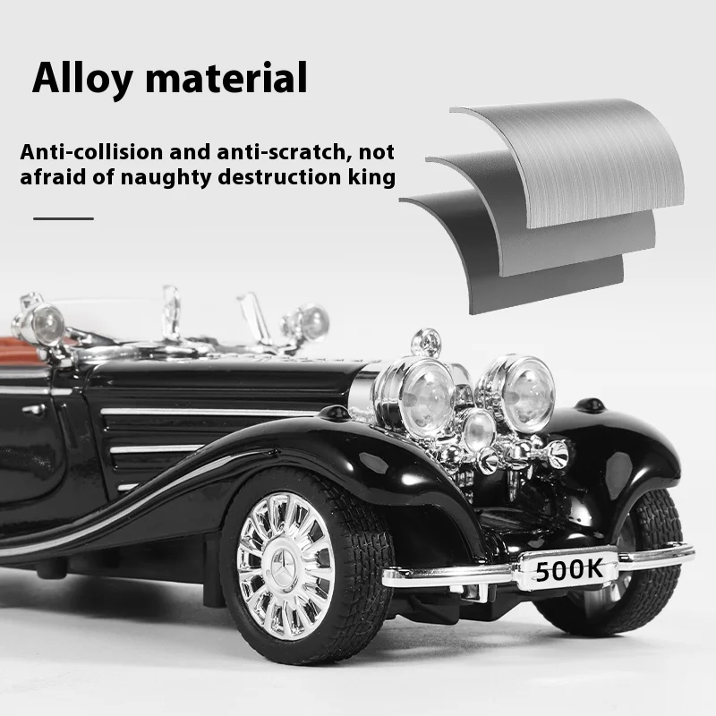 Коллекционная литая под давлением модель автомобиля Benz 500K 1:32