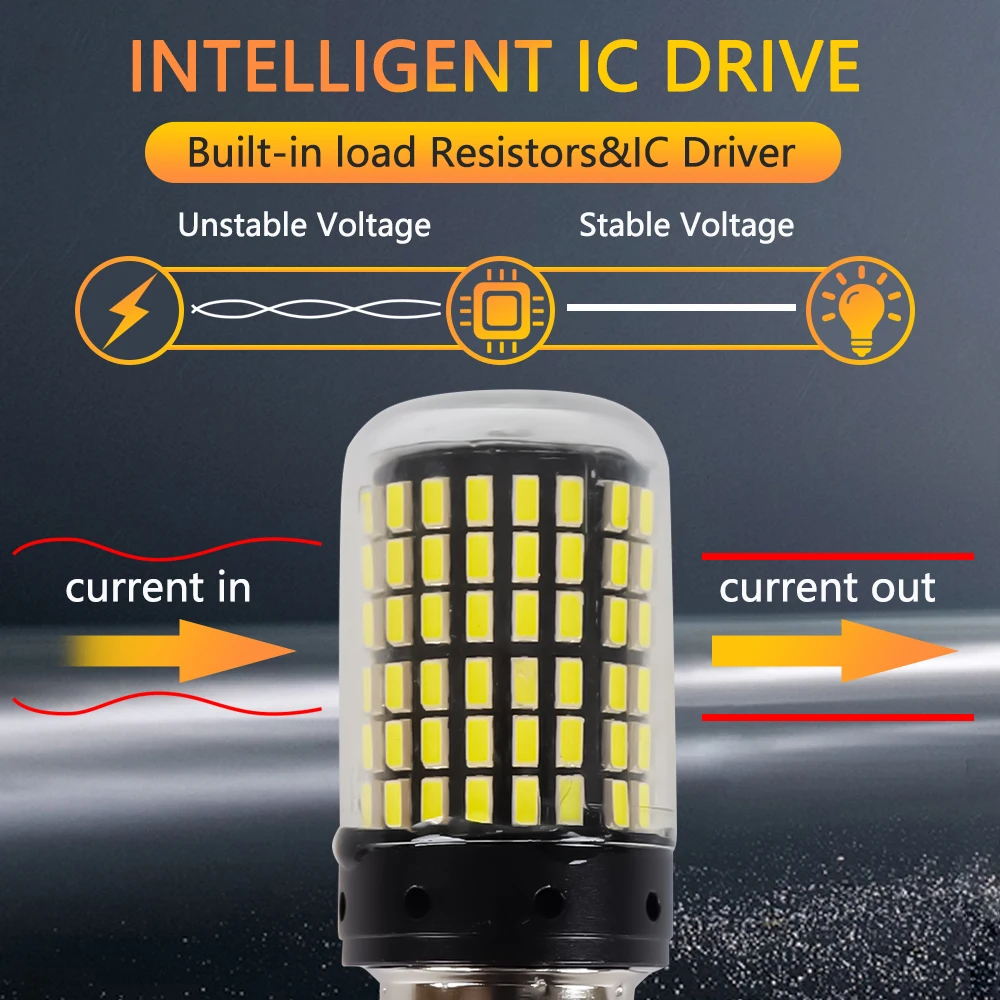 2 шт. 1156 BA15S P21W BAU15S PY21W T20 7440 W21W 3157 1157 P21/5W W21/5W Светодиодные лампы 144smd светодиодные CanBus