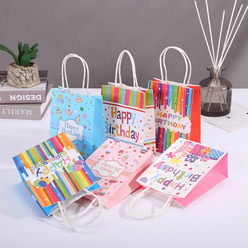 

20pcs Kraft Paper Christmas Gift Bags 2023 New Year Christmas Decoration Holiday Party Children Candy Cookie Packaging Bag