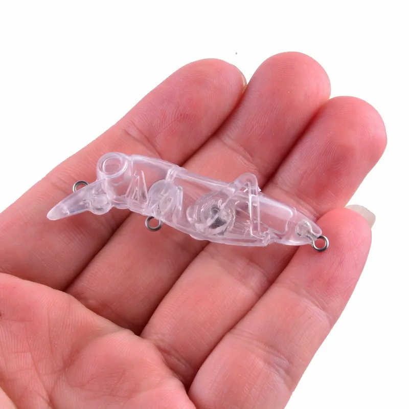 

5pcs Blank Insect Bionic Fishing Lure 55mm 3.5g Grasshopper Unpainted Minnow Hard Baits Squid Artificial Swimbaits Bass Carp