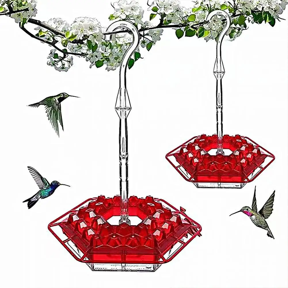 

Hanging Hexagonal Hummingbird Feeder With Hook Unique Filling System Feeding Stations Hummingbird Drinker Bird Feeder Garden New
