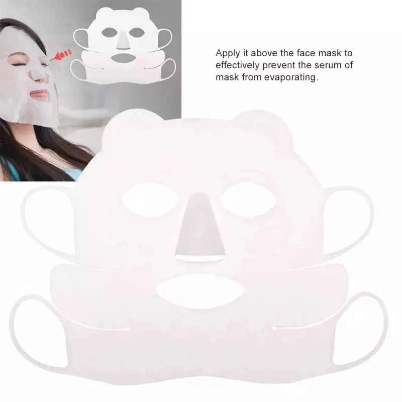 New Type Silicone Mask Reusable Cover Holder For Prevent Evaporation Moisturizing Nourish Fixed Face Mask Sheet Skin Care images - 6