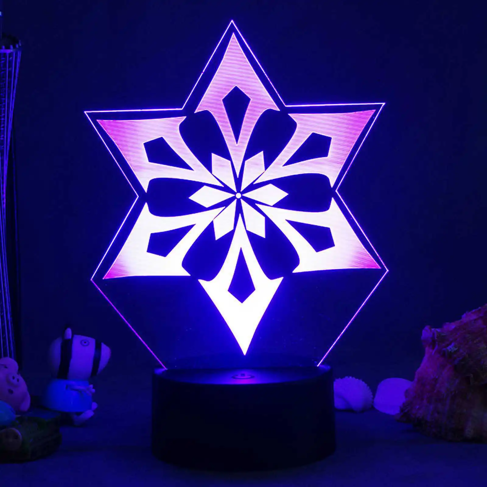 

Genshin Impact Anime 3D Night Light Mother Kids Table Lamp Kawaii Room Decoration Luces Led Para Habitacion Manga Lampara Gift