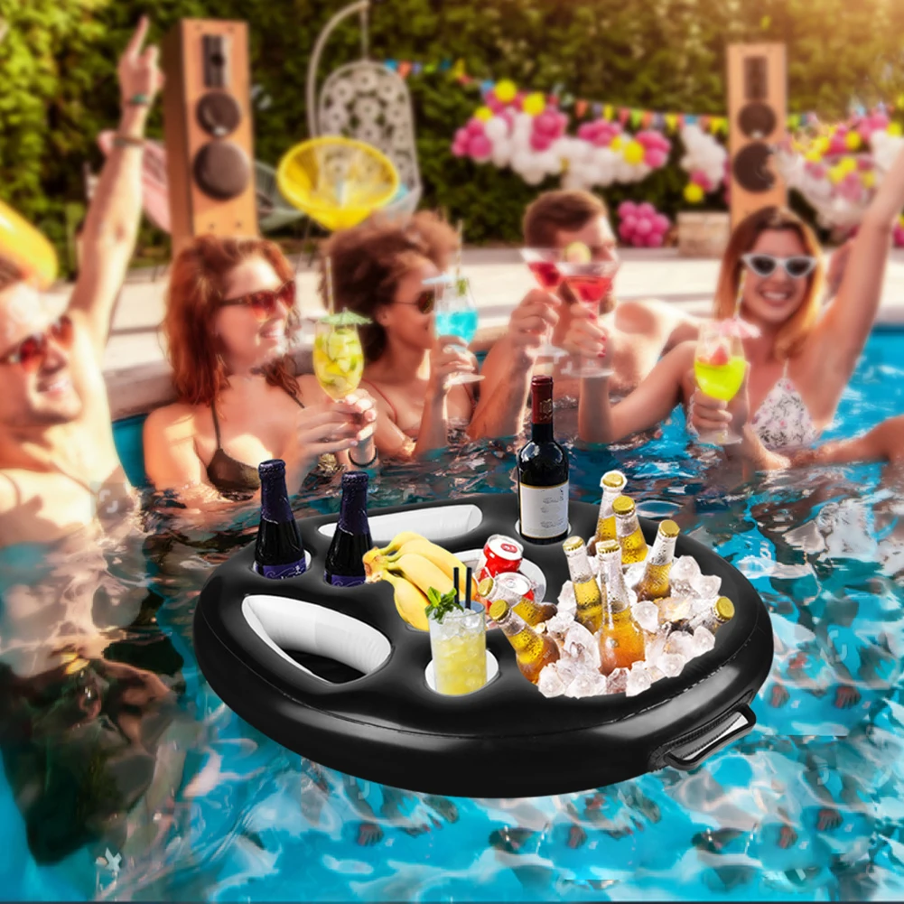 Table Portable Pool Beach Swimming Party Drink Cup Stand Friends Birthday Gift