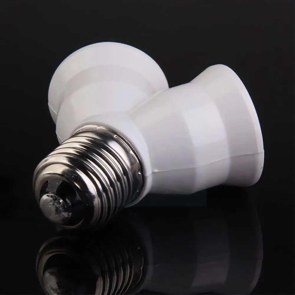 

2 In 1 E27 To E27 Lamp Socket Splitter Adapter Light Holder Accessories Stand Bulb Double Converter Lamp Holder Y Base W6O6
