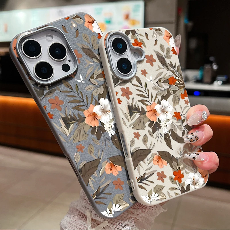Мягкий кожаный чехол из ТПУ с текстурой для iPhone 16 15 Pro Max 14 Plus 13 12 11 противоударный