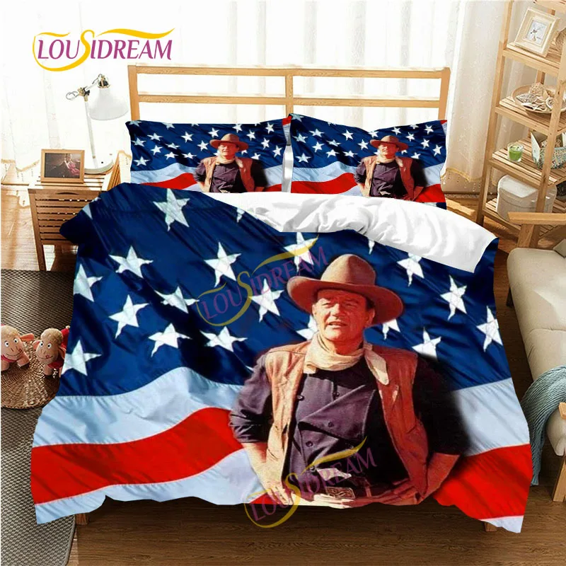 

Ecstasy Style Cowboy Actor John Wayne Bedding Set Oversized Duvet Cover Pillow Case Bedding Oversized Bedding Four Season Sheet
