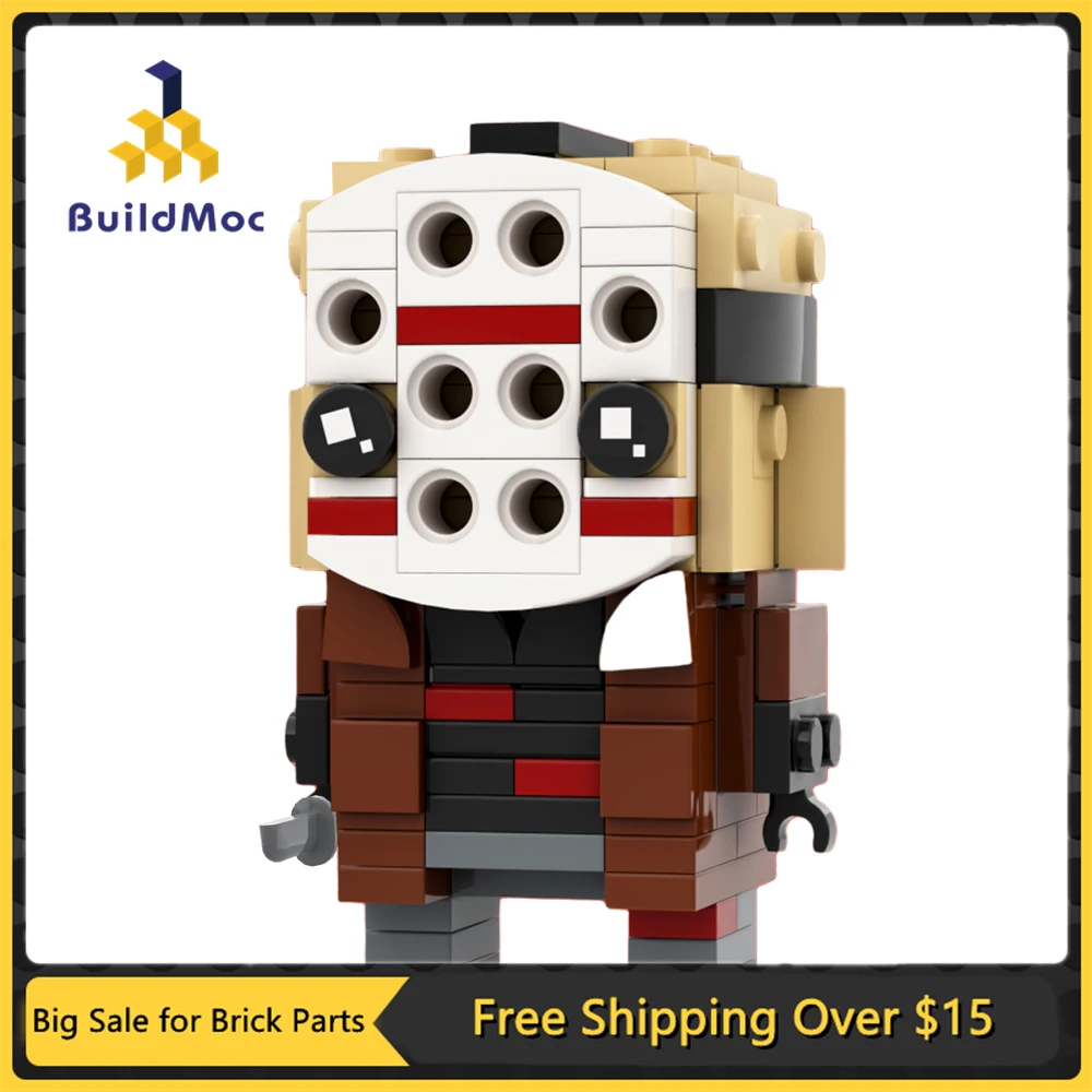 

MOC-84775 Brickheadz Building Block Collection Horror Movie Jason Character Figure Brick Toys Kit Birhtdays Gifts for Kids