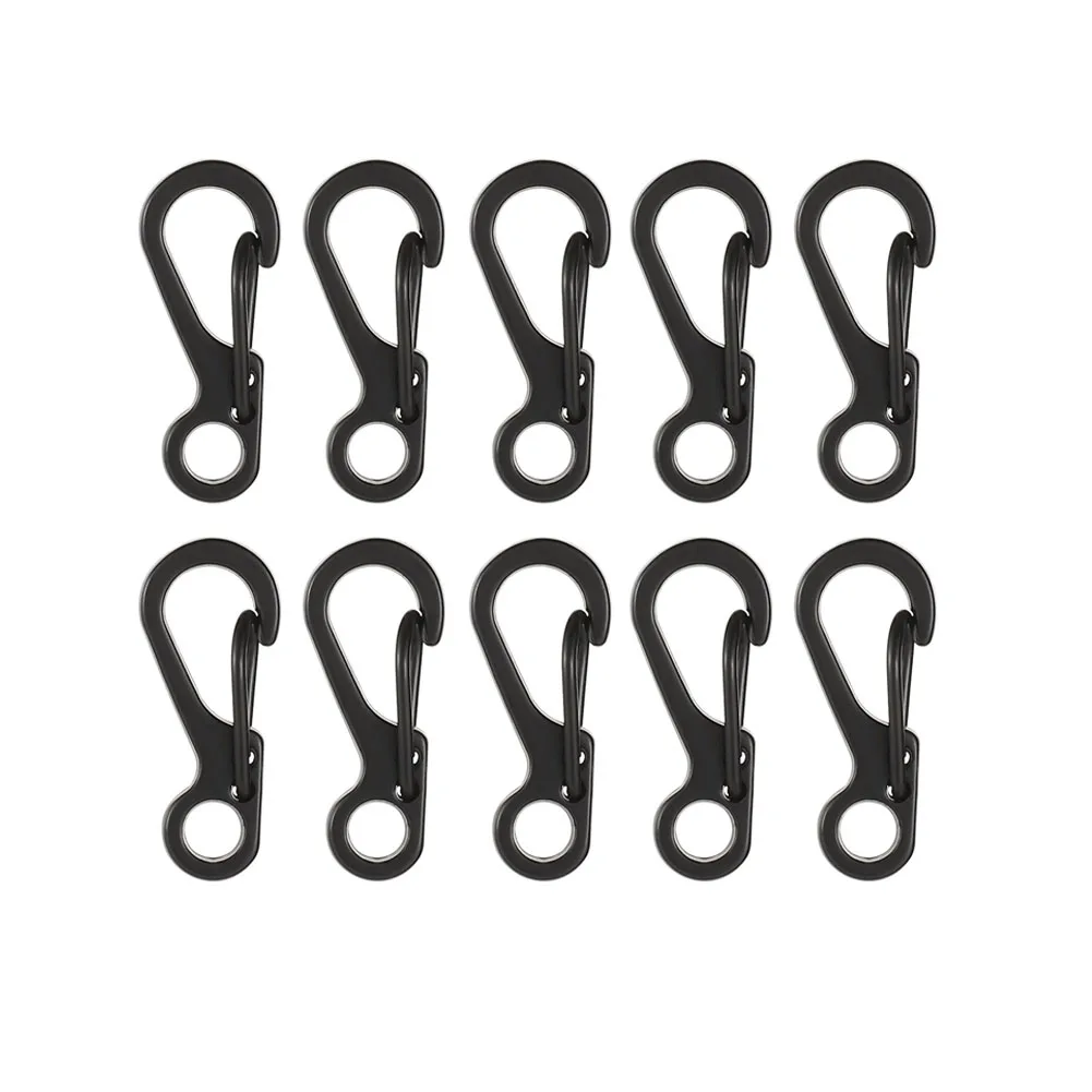 

10 Pcs Camping Equipment Survival Carabiner Snap Mini SF Spring Clip Camping Buckle Clip Durable Keychains Outdoor Climbing