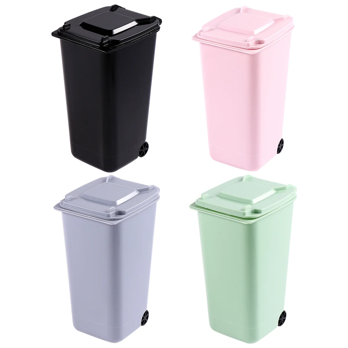 

Trash Mini Can Bin Curbside Garbage Desk Tiny Recycle Lid Waste Recycling Table Dustbin Holder Garbag Countertop Wastebaskets