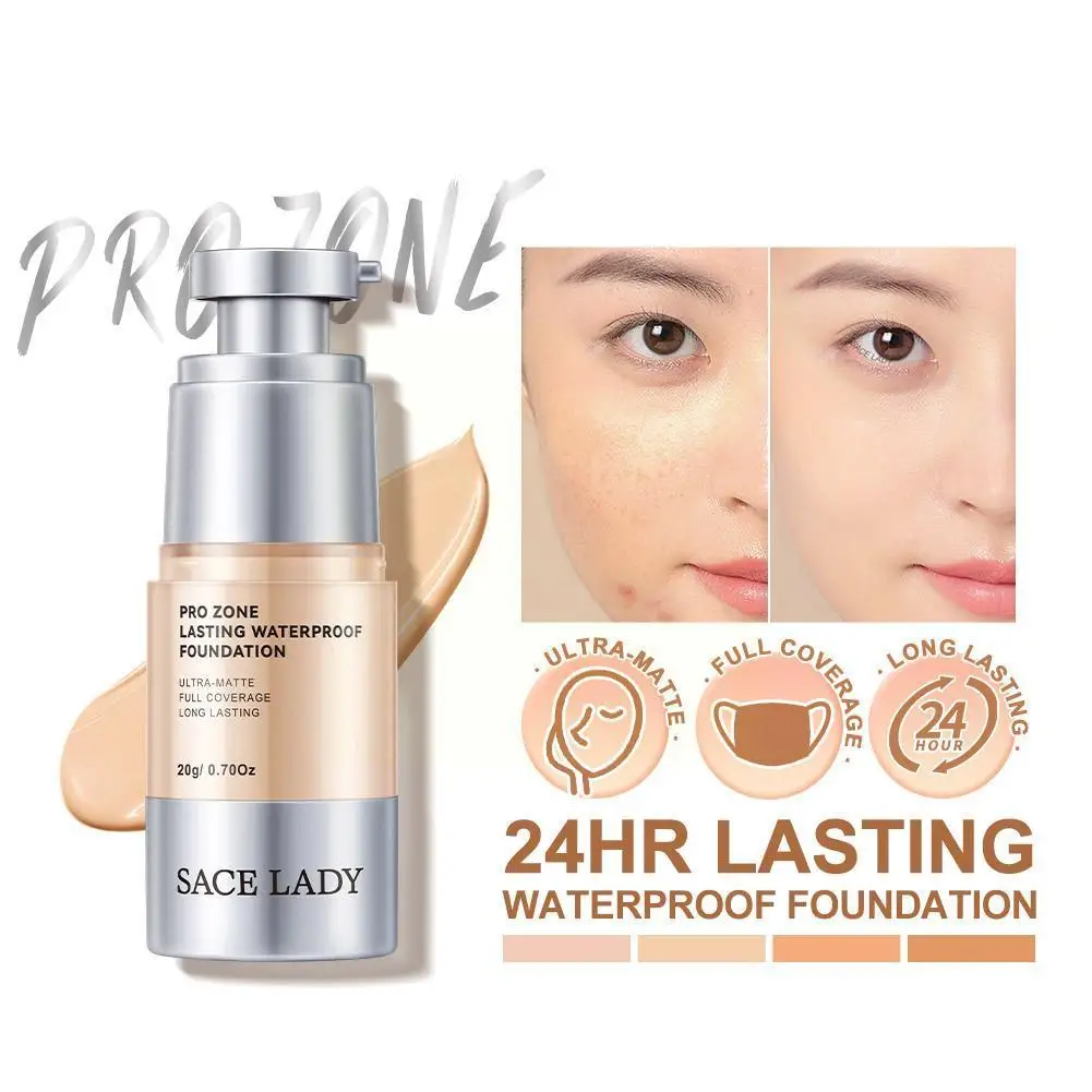 

24hours Lasting Concealer Foundation Liquid Full Coverage Face Matte Waterproof Face Ultra Brighten Oil-control Base Cosmet L7E1