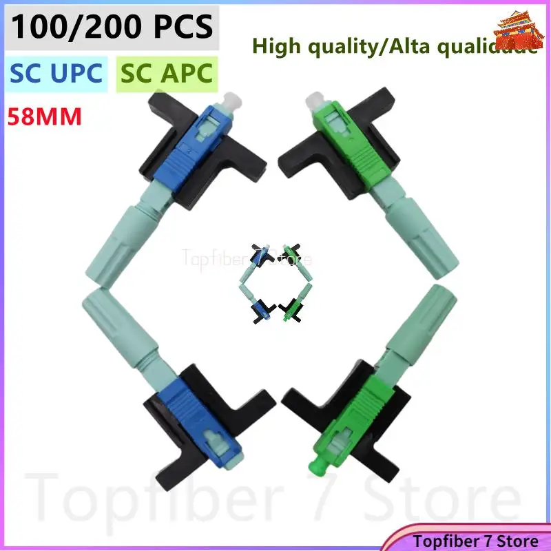 58MM SC APC/SC UPC SM Single-Mode Optical Connector FTTH Tool Cold Conector  Fiber Optic Fast Connnector Adapter