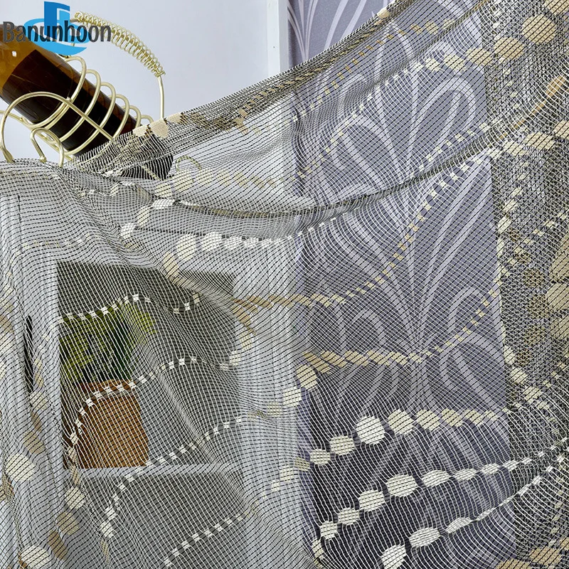 Новинка 2019 тканые современные Кружевные Полые занавески для окна из тюля спальни