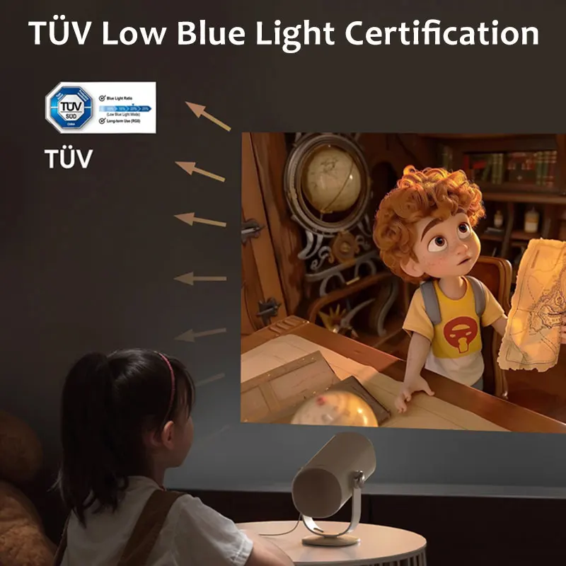 Портативный проектор Lenovo 4K 100 м Android 12 WIFI 6 TOF без семян с автофокусом, уличный проектор Full HD, видео, кино, домашний кинотеатр (art.: 3920d34b246d2) - 3920d34b246d2