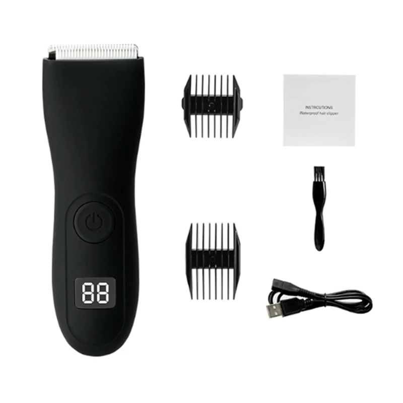 

1Set Electric Groin Hair Trimmer Body Groomer Shaver Beard Trimmer ABS For Men Waterproof Wet/Dry Clippers Male Face Beard