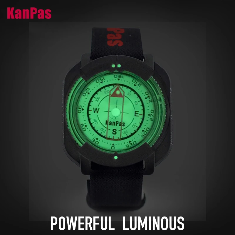 WristBand sighting compass, water proof, Light weight outdoors trekking ,hunting, hiking / with extra powerful luminous compass