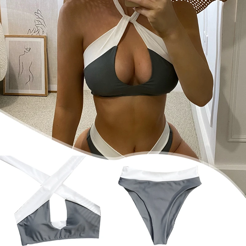 

Fashion Women's Swimsuit Sexy Hollow Bikini Swimwear Quick Dry Bathing Suit Beach Summer Fashion Women's Swimsuit XR-Hot