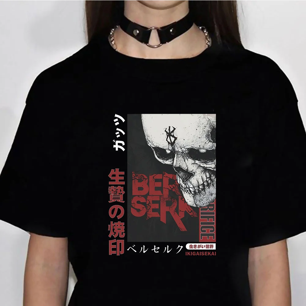 

Berserk t shirt women summer designer tshirt girl streetwear anime funny clothes