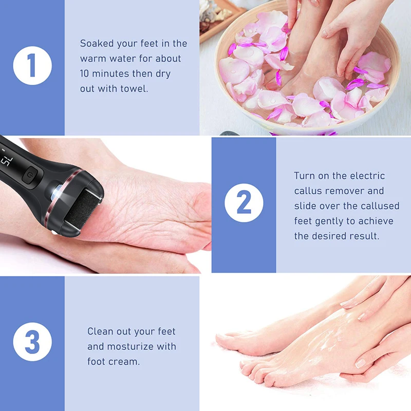 Electric Foot Sandpaper Foot File for Heels Grinding Pedicure Tools Professional Foot Care Tool Dead Hard Skin Callus Remover enlarge
