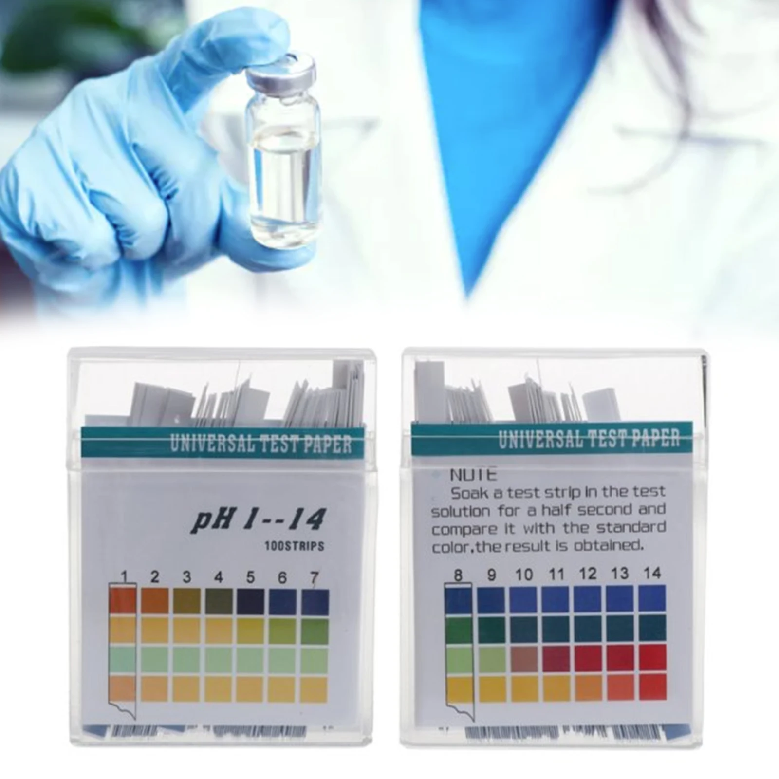 

Cosmetics Meter Scale Tester Indicator Kit Acid Litmus Paper 100 For Quality Water Urine Strips 0-14 Alkaline Full PH Testing