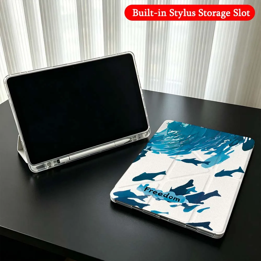 Фото Прозрачный Y-образный складной чехол Blue Wave Cloud для Samsung Galaxy Tab A9 A8 A11 S6 S7 S8 S9 S10 FE Plus Lite №5