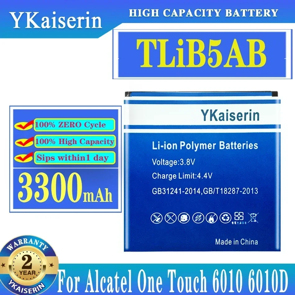 Портативный аккумулятор YKaiserin TLiB5AB 3300 мАч для Alcatel One Touch 6010 6010D 916 991 TCL A986 A980 S600 S500