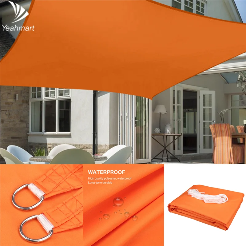 

UV Block Sun Shade Sail 2x2-3.6x3.6M Rectangle Square Sun Shether Awning for Outdoor Patio Garden Canopy Car Cover Tent Cloth