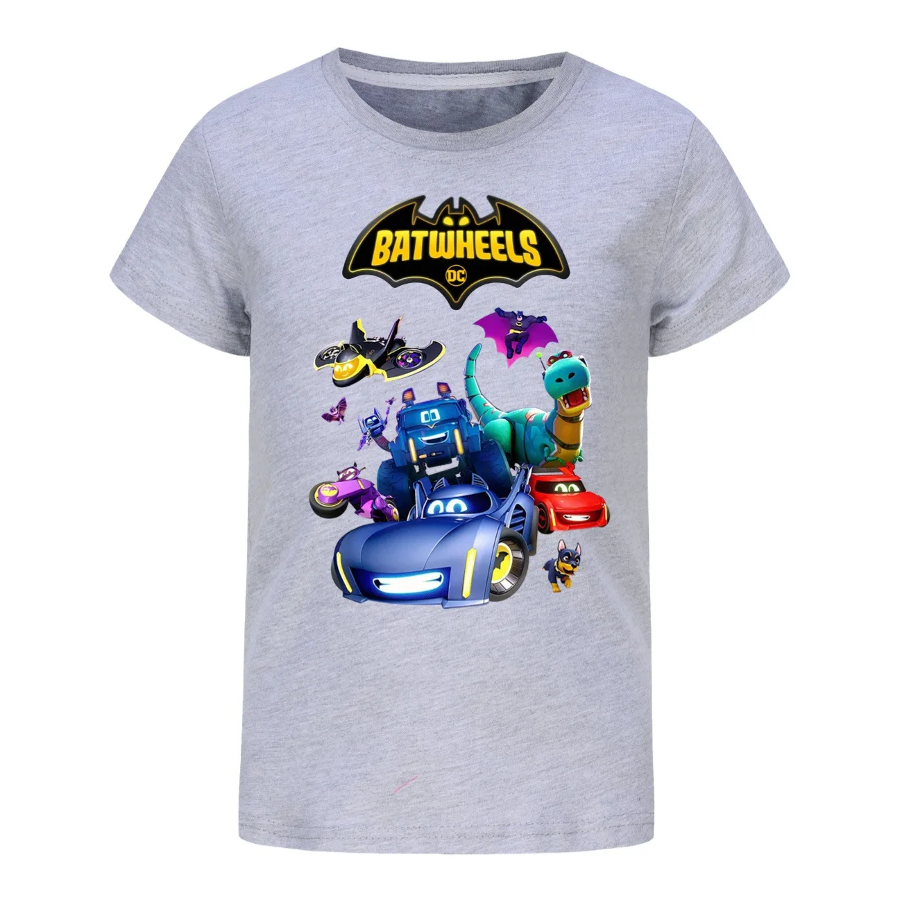 Детская Хлопковая футболка с коротким рукавом и принтом летучая мышь