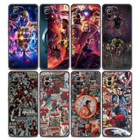marvel avengers marvel phone case for xiaomi mi 12 12x 11i 11 11x 11t pro poco x3 nfc m3 pro f3 gt m4 soft silicone