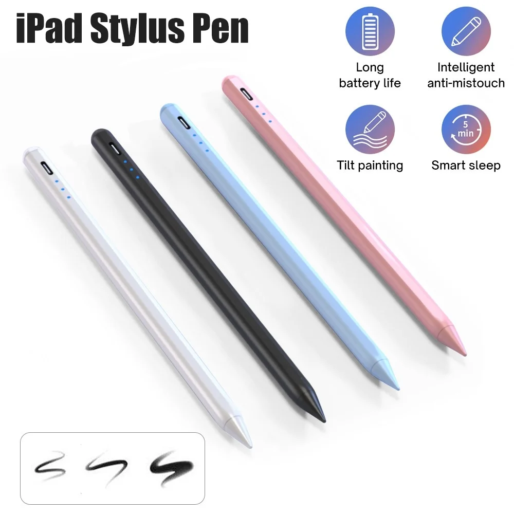 

Upgrade Stylus Pen Apple Pencil For iPad Pro 11 12.9 2021 2020 2018 for Air 4 10.9 Mini 6 10.2 With Power display Palm Rejection
