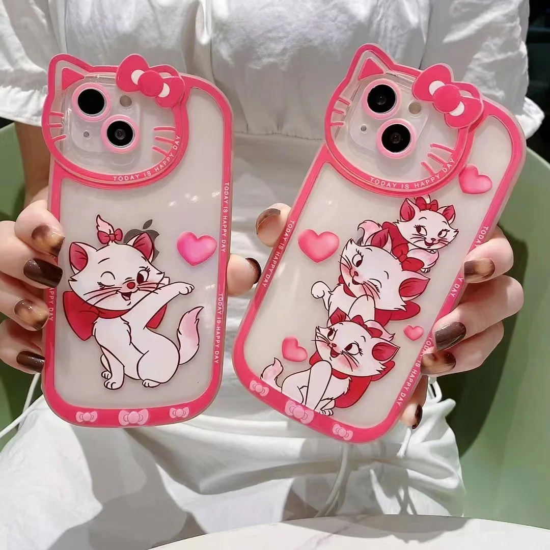 

Disney Aristocats Marie cat series cat camera Phone Cases For iPhone 13 12 11 Pro Max XR XS MAX X Back Cover