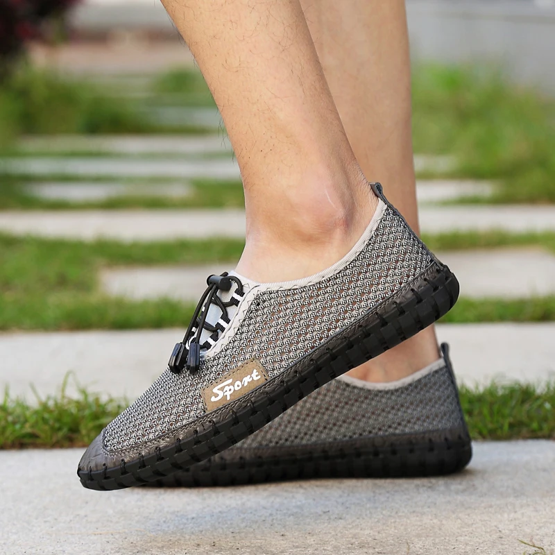 Damyuan Summer 2022 Creek shoesl Men Shoes Super Breathable Light Casual Shoes Hollow Mesh Sneakers Men Driving Shoes Plus Size