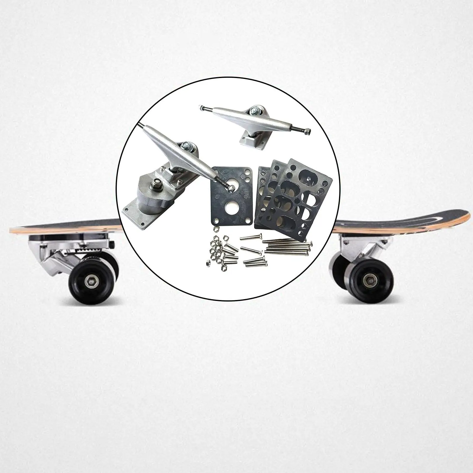 

Skateboard Trucks Standard 6.25inch Aluminum Alloy r Pads for Longboard