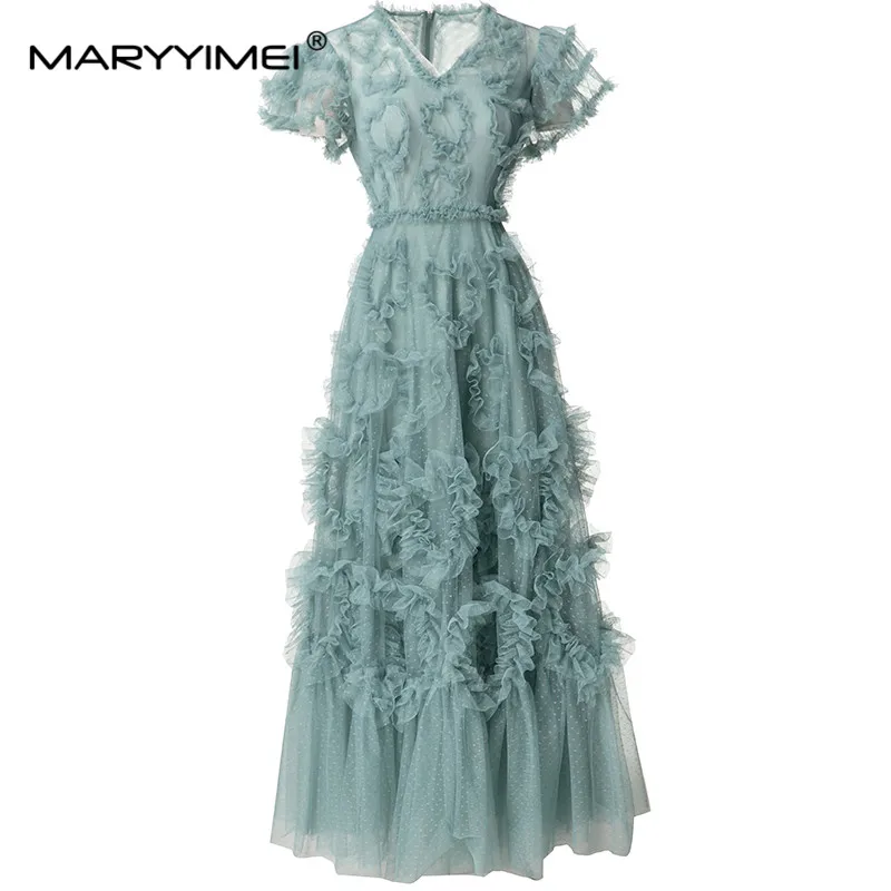 Летнее женское элегантное бальное платье MARYYIMEI Длинные вечерние платья с