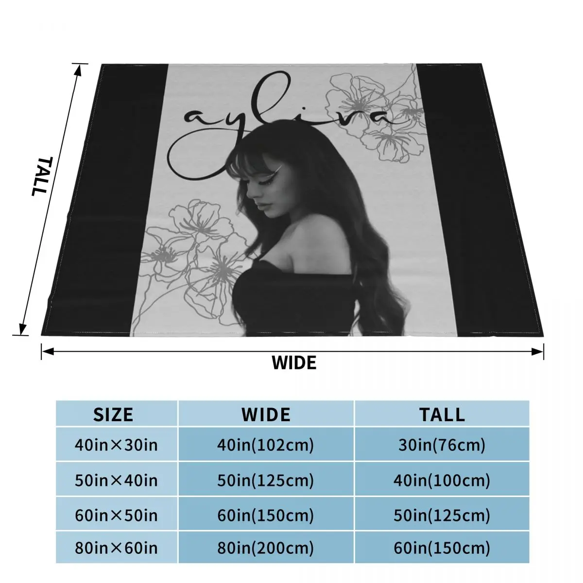 Одеяло Ayliva с красивым флисовым принтом портативное легкое тонкое покрывало для