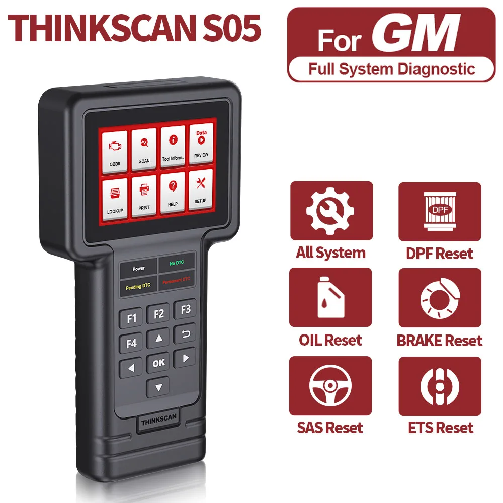THINKCAR THINKSCAN S05 Automotive OBD2 Scanner Car Diagnostic Tool Code Reader Full System Diagnose Oil Brake SAS ETS DPF Reset |