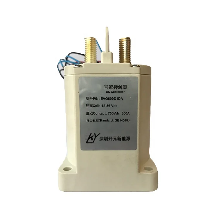 

Factory Direct Sales 600A DC Contactor For Electric vehicles 12V/24V 6, 12, 24, 28, 36, 48, 72VDC EVQ600D1DA