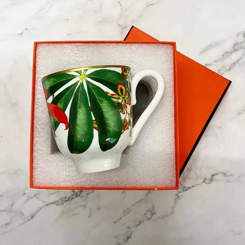 Elegant European Bone China Coffee Cups and Saucers Tableware Coffee Plates Dishes Afternoon Tea Set Home Kitchen With Gift Box