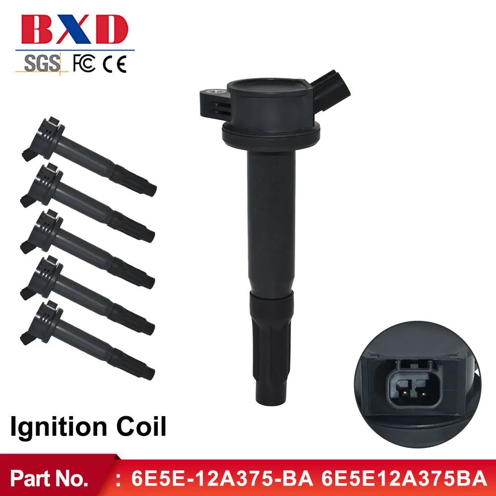 

1/4/6 шт. катушка зажигания 6E5E-12A375-BA 6E5E12A375BA для Ford Escape 3L V6 Fusion Mariner Mazda 6E
