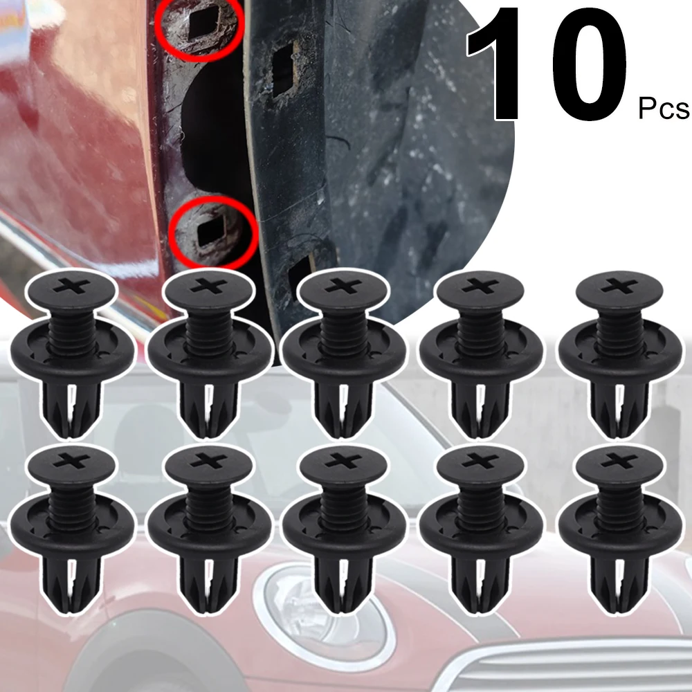 

10 шт. для Mini R50 R52 R53 R54 R55 R56 R57 R58 R59 R60 R61 2001-2017 автомобильная подкладка колесной арки, бампер, брызговик, боковая юбка, зажимы