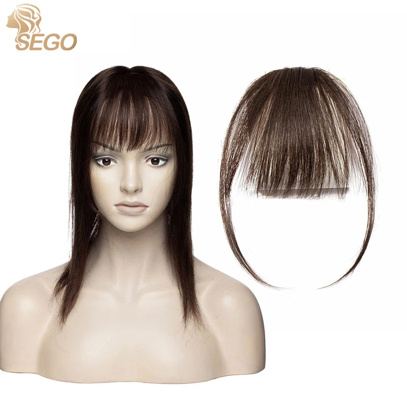 Sego Clip In Bangs Capelli Umani Air Bangs Frangia Invisibile Pezzi Di Capelli Biondi Brasiliani Estensione Dei Capelli Sostitutiva Non Remy